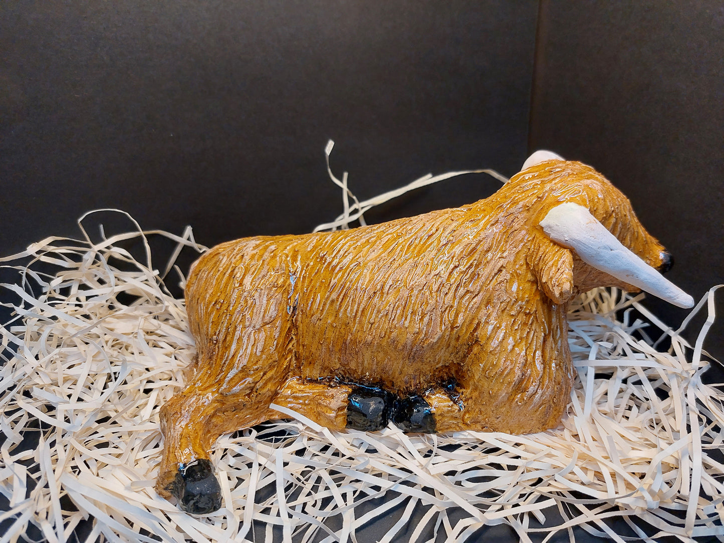 Ceramic Cow Sculpture