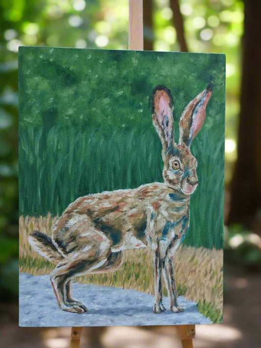 "Hop Along Hare" Print