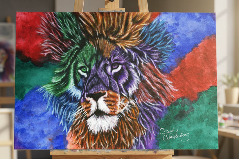 "Lion's Gem" Lion Print