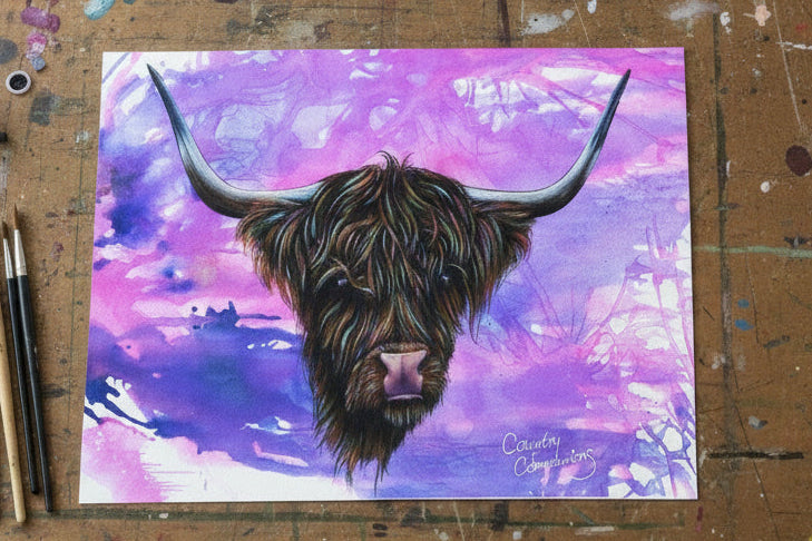 "Angus" Cow Print